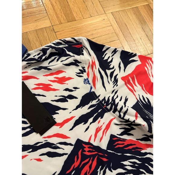 New Greyson Peace Maker Golf Polo Shirt Mens XL Jungle Theme Print Performance - Picture 4 of 9